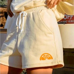 Dippin Daisy Light Yellow Sweat Shorts